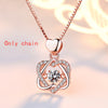 Smart Heart Necklace Female 925 Silver Plated Rose Gold Pendant Clavicle Chain Jewelry
